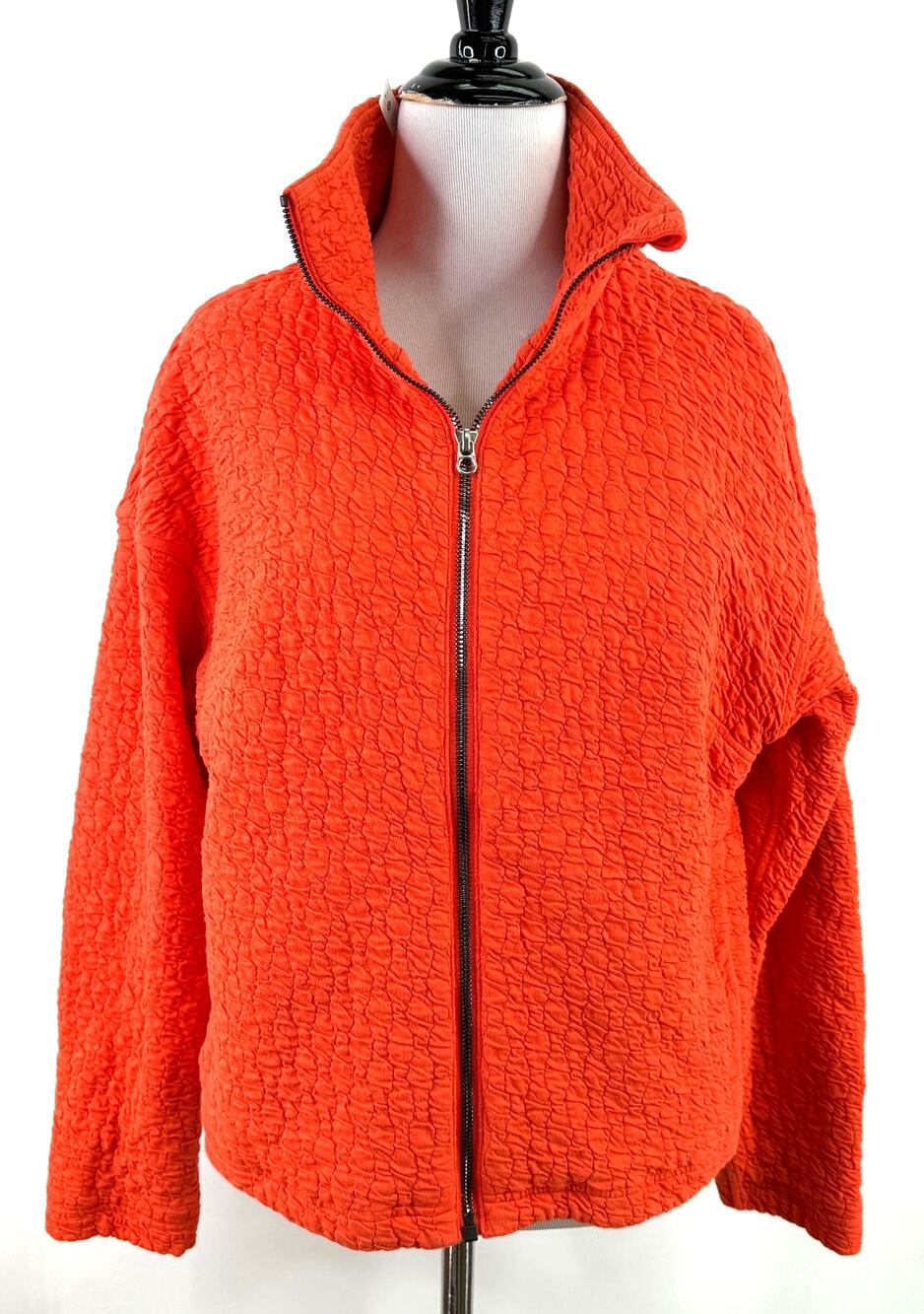 Lululemon Women's Orange Rippled Full Zip Jacket Size 4